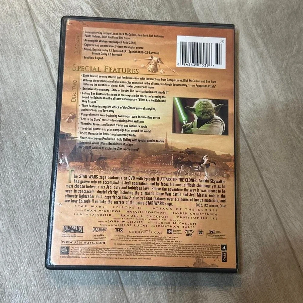 Star Wars II: Attack of the Clones DVD set
